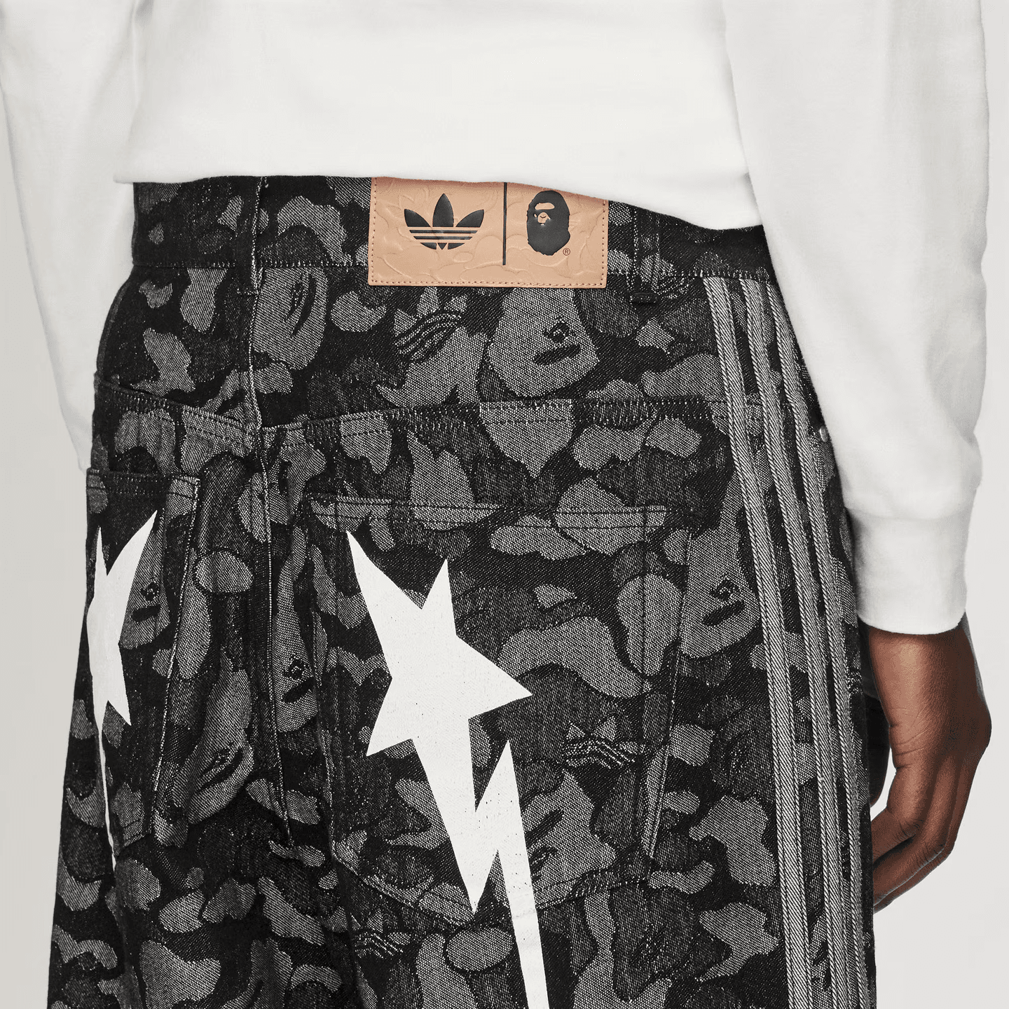 adidas originals BAPE SHARK DENIM JORTS