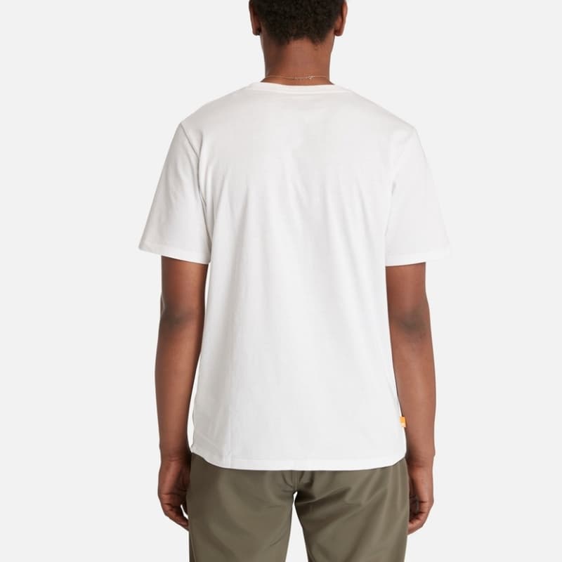Timberland Letter Crew Neck T-Shirt White