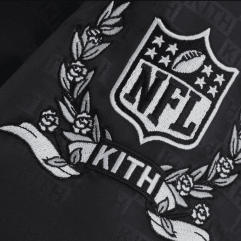 KITH x NFL FW23 Raiders Satin Bomber Jacket LogoLogo