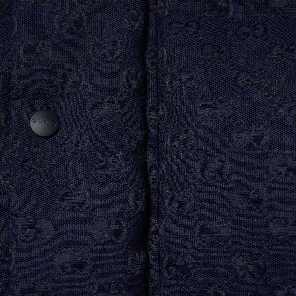 GUCCI SS25 Printed Zip Detachable Hood Jacket