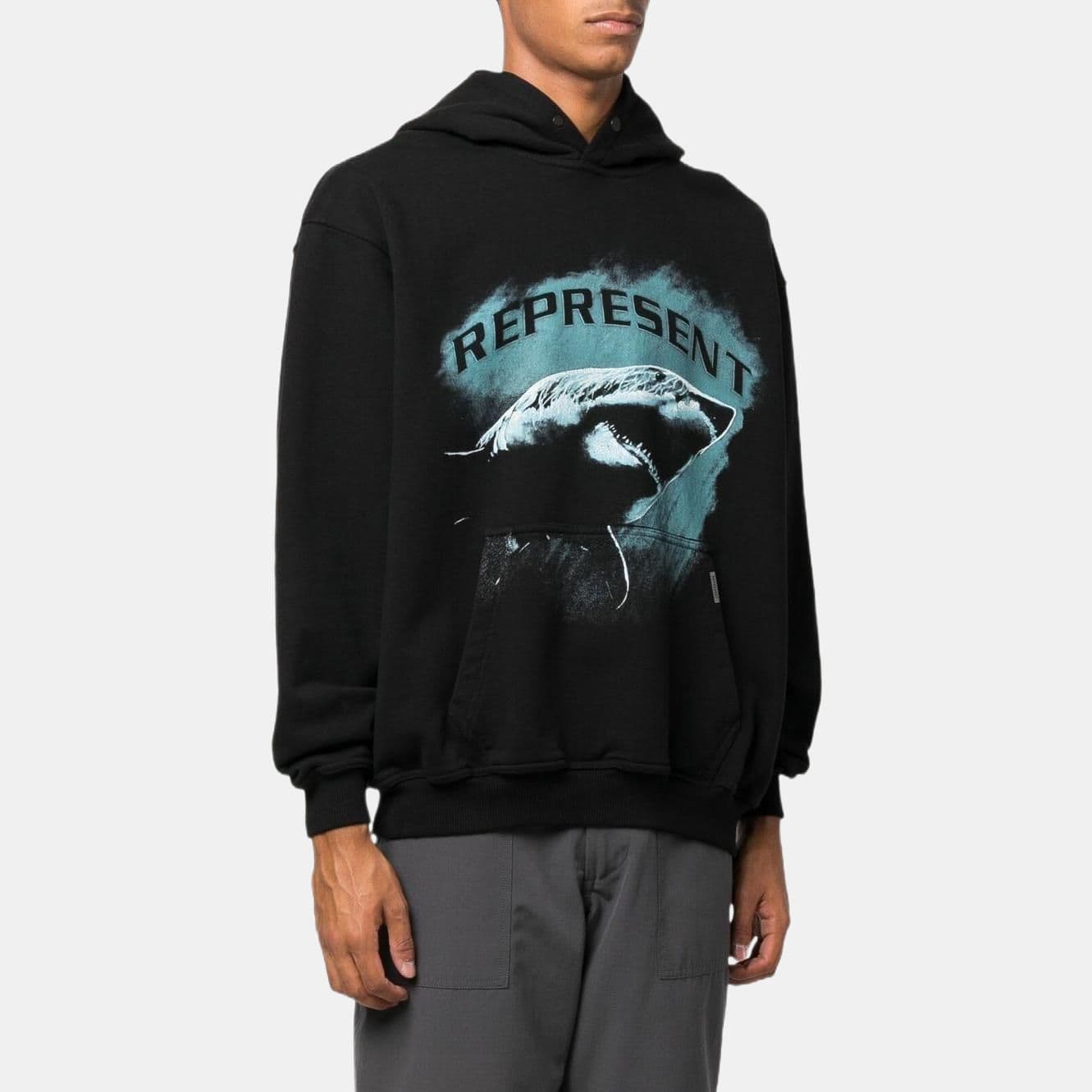 REPRESENT FW22 Shark Print Pullover Black