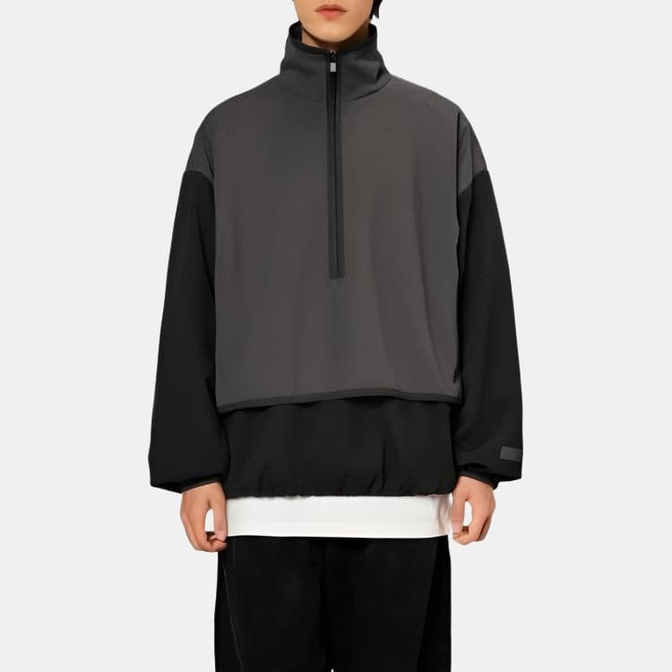 Fear of God Essentials SS24 NYLON FLEECE MOCKNECK BlackBlack