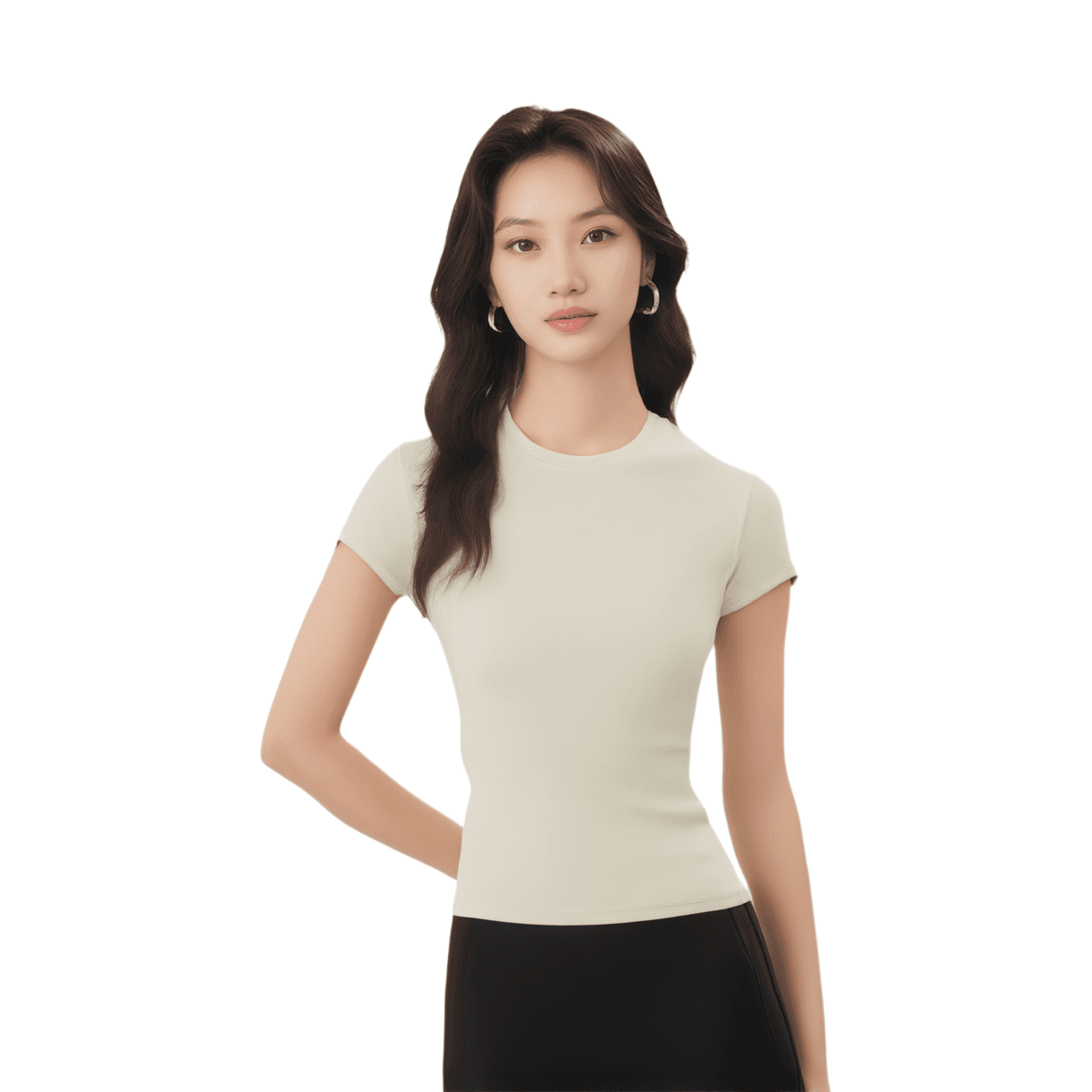SKIMS FITS EVERYBODY T-SHIRT TALC