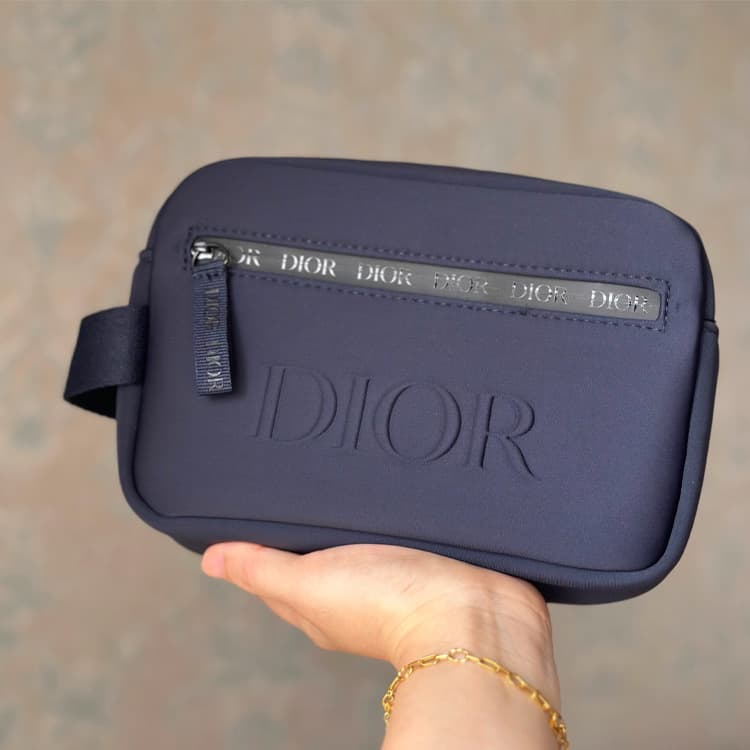 DIOR Wild Navy Space Cotton Makeup Bag