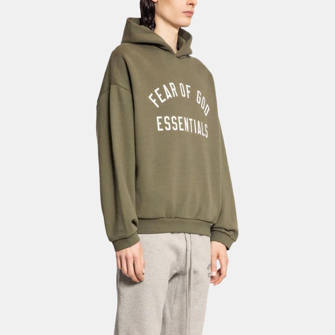 Fear of God Essentials Fleece Hoodie Military