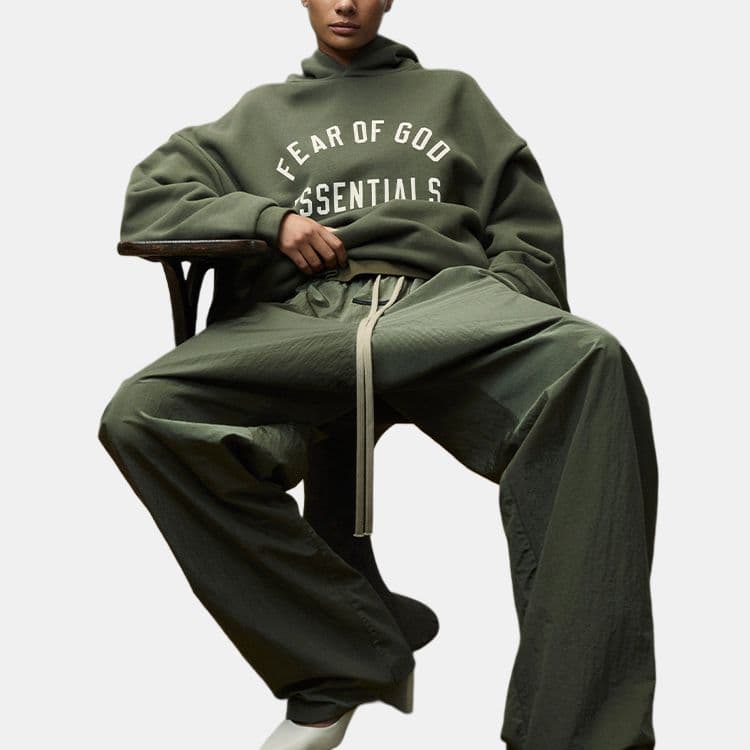 Fear of God Essentials Fleece Hoodie Military