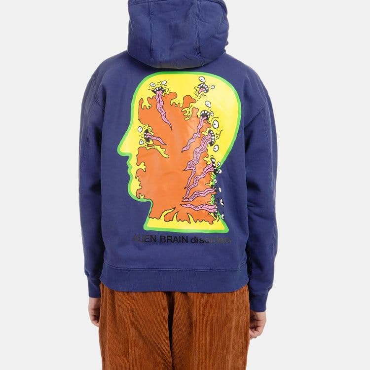 Brain Dead Tongue Demon Hoodie Navy