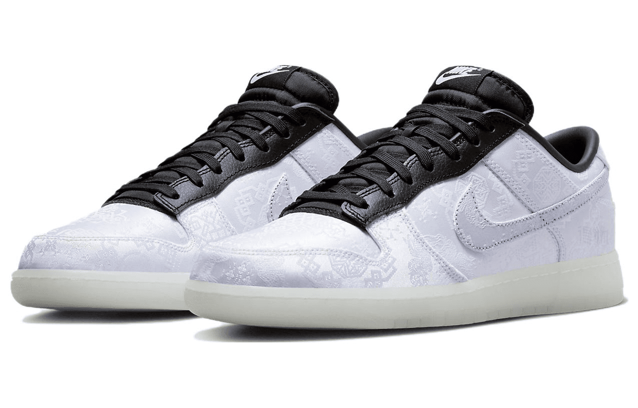 Fragment Design x CLOT x Nike Dunk Low "White Silk"